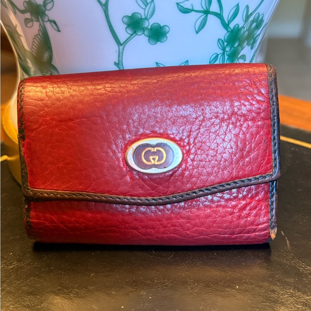SOLD-Authentic Vintage Red Gucci Key Holder